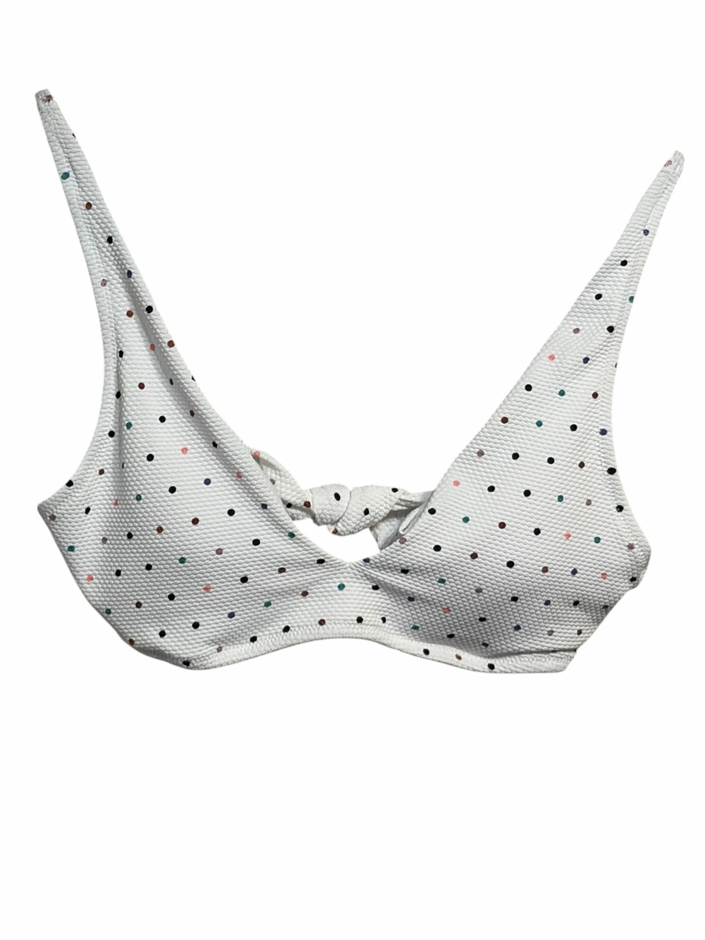 Raisins White Polka Dot Bikini Top